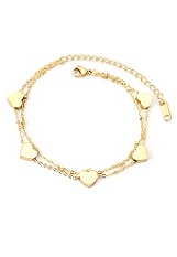 felicitous itsy-bitsy lobster clasp heart childrens anklet